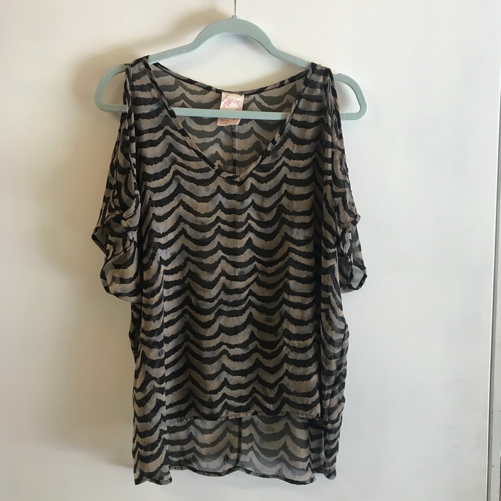 Cold shoulder blouse